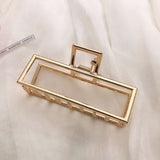 Women Elegant Gold Silver Hollow Geometric Metal Hair Claws Vintage Hair Clips Headband Hairpins Fashion Hair