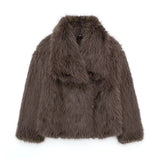 Women's Thick Lamb Fur Black Coat Women's Winter 2025 New