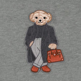 Patchwork Bear Knit Pullover Sweater-Outfit