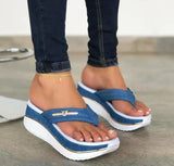 Women Summer 2022 Fashion Flip Flops Outdoor Casual Platform Sandals Ladies Plus Size Wedges Beach Slippers