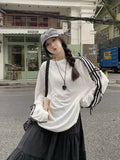 Lace Striped Bow Long Sleeved Top- Outfit