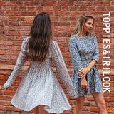 2021 Mini Dress Print O Neck Long Sleeve Belt Sweet Crushed Floral Dress Casual Women Colorful Holiday