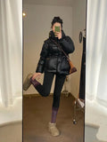 New Korean Black Gold 90% White Duck Down Jacket Women Winter Warm Thicken Hooded Coats Loose Casual Female Down