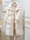 Jacket for Women Retro British Style Large Lapel Loose Casual Warm Long Coat Thicken Slim Waist Fashion Female