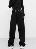 Style Streetwear Women's Pants 2023 Autumn Straight High Waist Trouser Baggy Fashion Girl Student Jeans Wide Leg