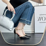 Bare Pointed Beautiful High Heels Women 2025 New Spring And Summer Willows Sexy Sandals Rivet Single Shoes