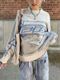 oversize jacquard sweater with