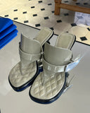 Generous High-Heeled Women 2025 New Coarse Man With Flip-Flops And Black Tea Green After Tripling