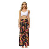 New Boho Print High Waist Belted Beachwear Loose Pants Summer Vacation Women Clothing Beach Wear Swim Suit Cover Up