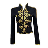 Fashion 2022 Short Jacket Women's Long Sleeve Bandage Zip Band Jacket embroidered coat Outerwear