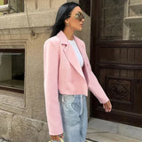 Pink Cropped Blazer- Outfit