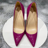PU Leather Pumps For Women Pointed Toe Thin High Heels Gladiator Woman Party Office Dress QP117