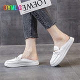 slippers women wear 2021 new Baotou small white lazy shoes summer sandals out net red flat shoes fashion shoes