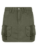 Denim Pocket Patched Mini Skirt- Outfit