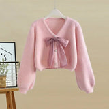 Two Piece Sets Womens Sweet Outfit For Women Temperament Pink Knitted Sweater+ Ruffles Patchwork Straped Fairy Dress