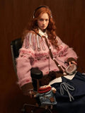 Pink Pattern Button Up Cardigan- Outfit