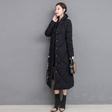 clothes Women Parkas Winter Hooded Warm Coat Slim Cotton Padded Basic Jacket Female Casual long Outwear