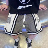 4Xl Hip Hop Casual Shorts Women American Retro Sports Pants Couple Streetwear Embroidery Basketball Loose Short Pants