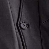 Spring Autumn Black Oversized Leather Trench Coat for Women Raglan Sleeve Lapel Loose Casual Stylish Korean Fashion