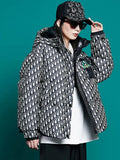 Leopard-print Women's Down Jacket Short 2023 New Fashion Winter Coat Female White Duck Down Thicken Warmth