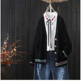 spring new knit jacket women loose wild knit cardigan literary fan outer sweater