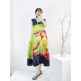Folded High-End French Long-Press Dress Femininity Dinner High-End Sleeveless