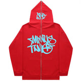 Zipper Hoodies Minus Two Pattern Printing Solid Color Oversized Clothing 2023 New Punk Harajuku Leisure Best Selling