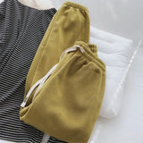 Warm Polar Fleece Winter Sweatpants Sweet Candy Colors High Waist Loose Casual Pants Korean Harajuku Women Girls