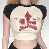 Vintage Star Logo Raglan Short Sleeve TeeOutfit