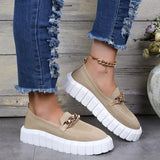 Knitting Shoes for Women Fashion Platform Slip on Flat Casual Shoes Metal Mesh Breathable Ladies Loafers Zapatos