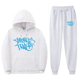 Popular Letter Gothic Print Hoodies Sweatpants Men Y2K New Street Hip Hop Fashion Sports Suit Unisex Casual Loose