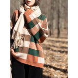 2021 Winter Sweaters For Women Loose Female Plaid Thick Pullovers