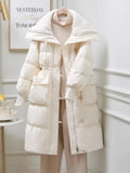 Jacket for Women Retro British Style Large Lapel Loose Casual Warm Long Coat Thicken Slim Waist Fashion Female
