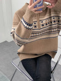 Half Zip Christmas Knit Pullover- Outfit