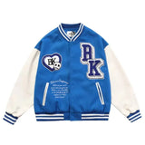Flocking Embroidered Jackets Coats Men's Street Hip-Hop Trend High Quality Padded Baseball Uniform Unisex Stitching