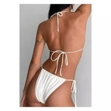 Zingj New Summer Sexy Bikini Swimsuit Bow Tie Tie Biniki Swimsuit
