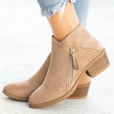 And Winter New Women's Boots Double Zipper Large Size Lady Short
