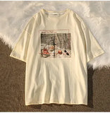 Aesthetic Print Oversized T-shirtOutfit