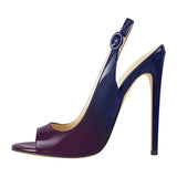 Onlymaker Women's Peep Toe 12cm Thin High Heels Pumps Sandals Ladies Shoes Open Toe Big Size Summer Stiletto