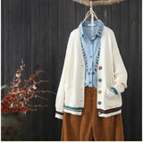 spring new knit jacket women loose wild knit cardigan literary fan outer sweater