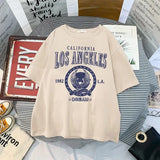 Summer Women Tshirts Casual USA Area Printed Tops Tee Female T Shirt Short Sleeve T Shirt Plus Size Streetwear T