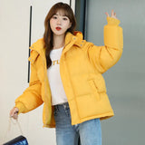 Autumn Winter Puffer Jackets Women Fashion Thicken Parkas Solid Pink Warm Coats Black Elegant Bubble Coat Korean