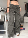 Washed Pocket Patched Cargo Jeans- Outfit