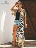 Chiffon Beach Cover up Tunics for Beach Long Kaftan Bikini Cover up Robe de Plage Sarong Beach Swimsuit coverup