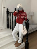 Buttoned Retro Printed Cardigan- Outfit