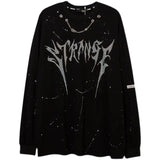 Sweatshirt Women Fashion Y2k Pullover Streetwear Gothic White Black Hoodies Men Clothes Vintage Harajuku Oversized