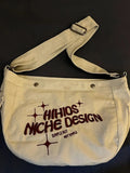 Embroidered Large Canvas Crossbody BagOutfit