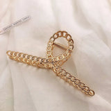 Women Elegant Gold Silver Hollow Geometric Metal Hair Claws Vintage Hair Clips Headband Hairpins Fashion Hair