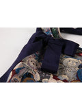 2023 Korean Cute Bear Jacquard Bow Women Suspender Vest Summer Y2K Vintage Casual Sleeveless Off Shoulder Ladies Crop
