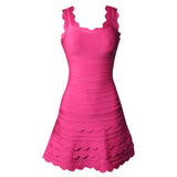 Bandages Dress 2021 Autumn New Sexy Sleeveless Celebrity Party Club Elegant Mini